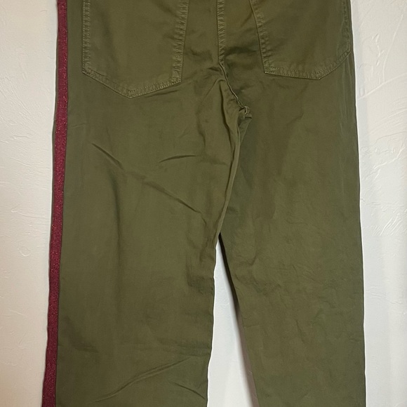 Zara Woman Premium Denim Collection Worker Straight Green Pants Size 36 NWT - Picture 6 of 10